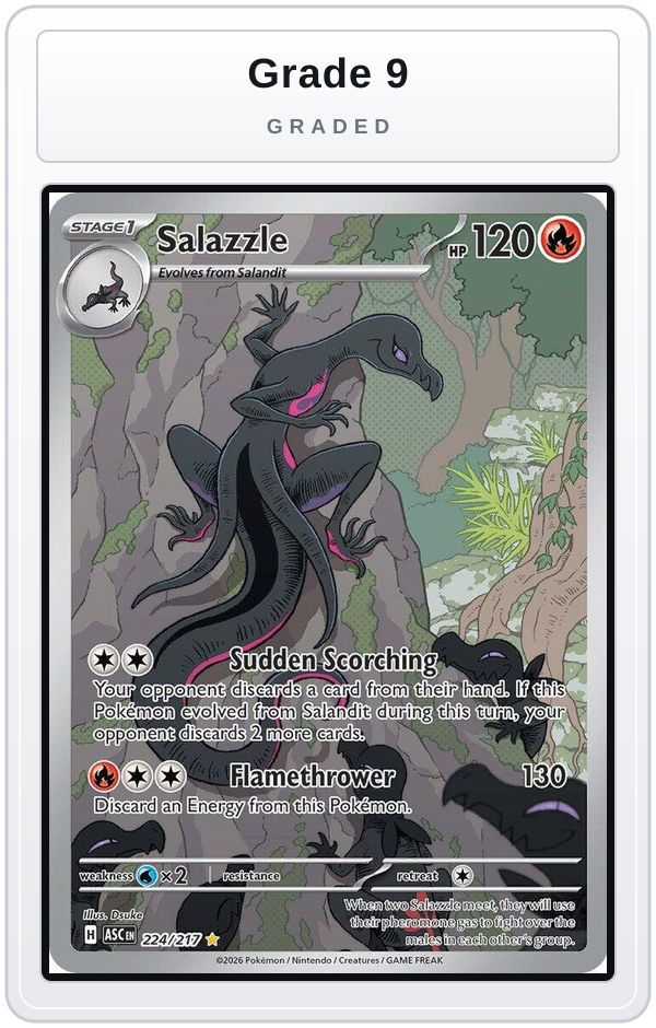 Graded - Salazzle - 224/217 — Grade 9 graded overlay