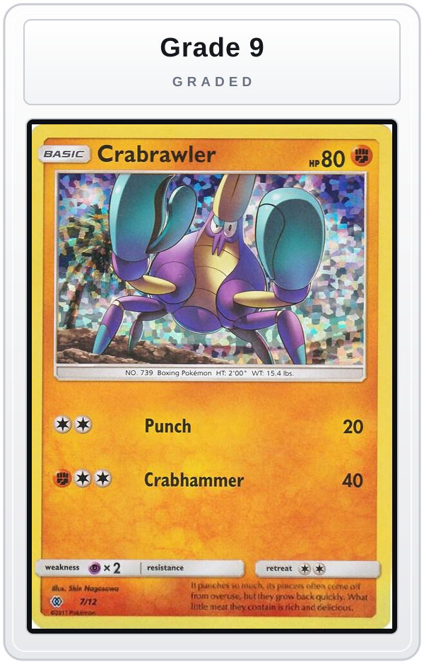 Graded - Crabrawler - 7/12 — Grade 9 graded overlay