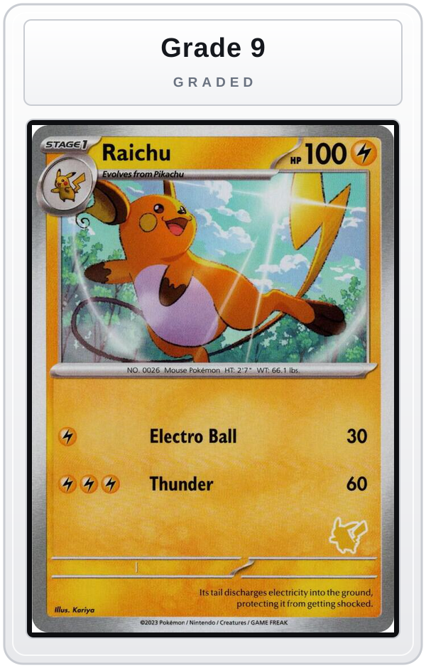 Graded - Raichu — Grade 9 graded overlay
