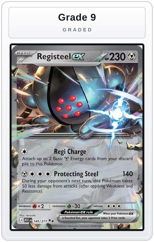 Graded - Registeel ex — Grade 9 graded overlay