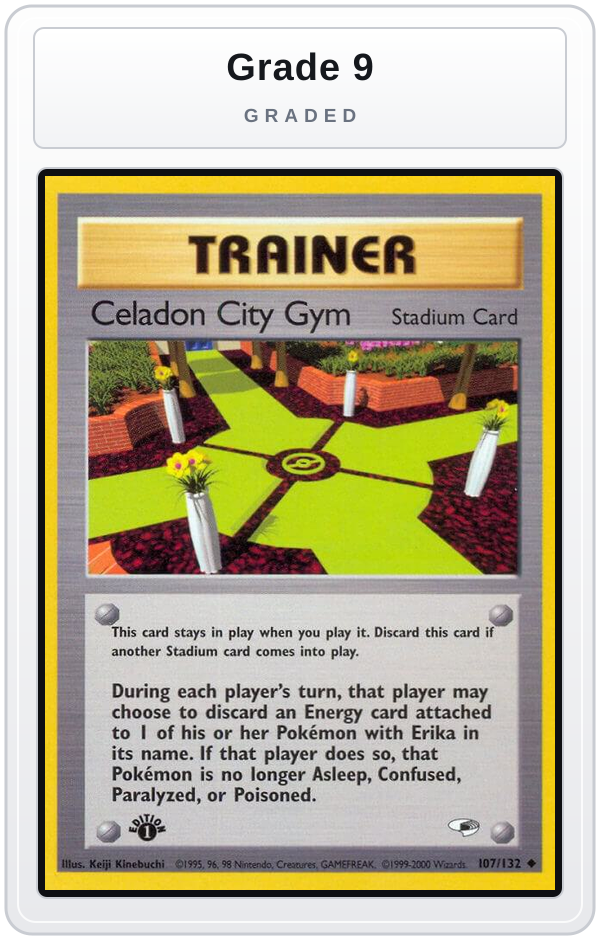 Graded - Celadon City Gym — Grade 9 graded overlay