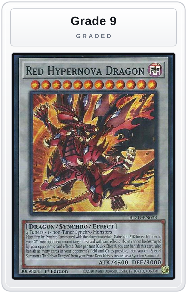 Graded - Red Hypernova Dragon — Grade 9 graded overlay