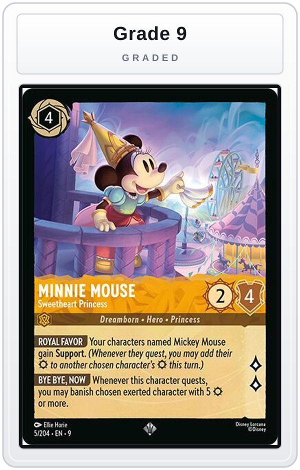 Graded - Minnie Mouse - Sweetheart Princess — Grade 9 graded overlay