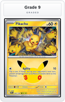 Graded - Pikachu - 044/128 — Grade 9 graded overlay