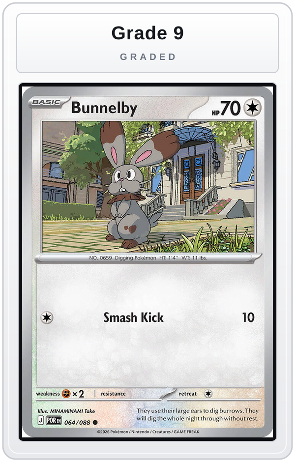Graded - Bunnelby — Grade 9 graded overlay