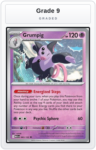 Graded - Grumpig — Grade 9 graded overlay