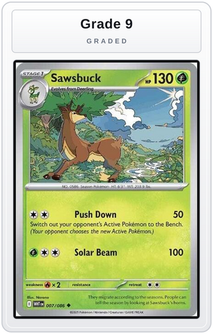 Graded - Sawsbuck — Grade 9 graded overlay