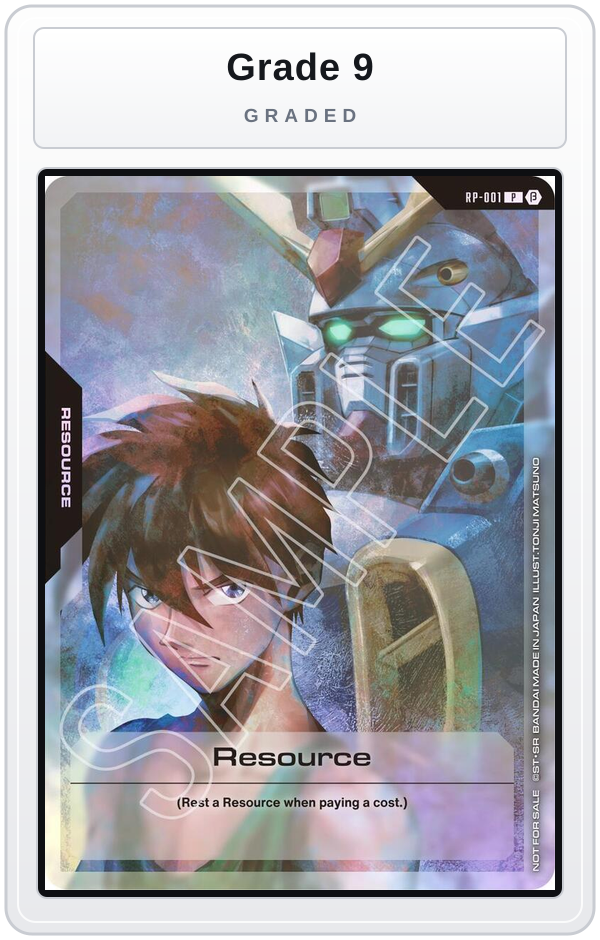 Graded - Resource (RP-001) (Edition Beta BANDAI TCG+ Store Trial Event) — Grade 9 graded overlay
