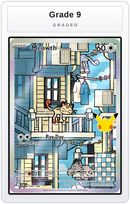 Graded - Meowth - 144/128 — Grade 9 graded overlay