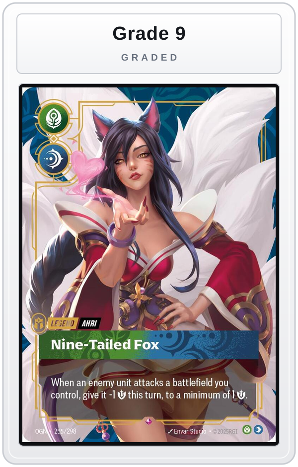 Graded - Ahri - Nine-Tailed Fox — Grade 9 graded overlay