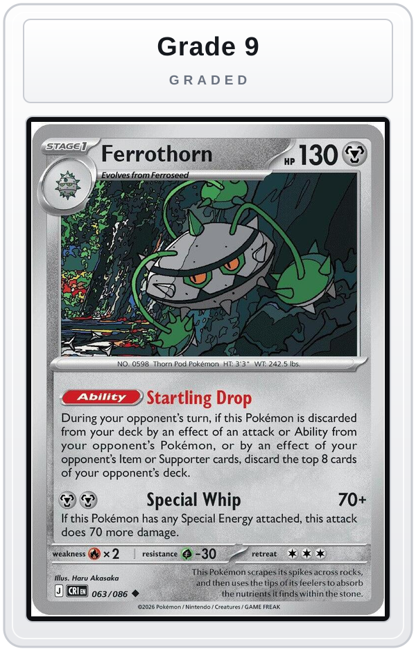 Graded - Ferrothorn — Grade 9 graded overlay