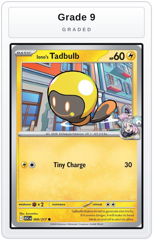 Graded - Iono's Tadbulb — Grade 9 graded overlay