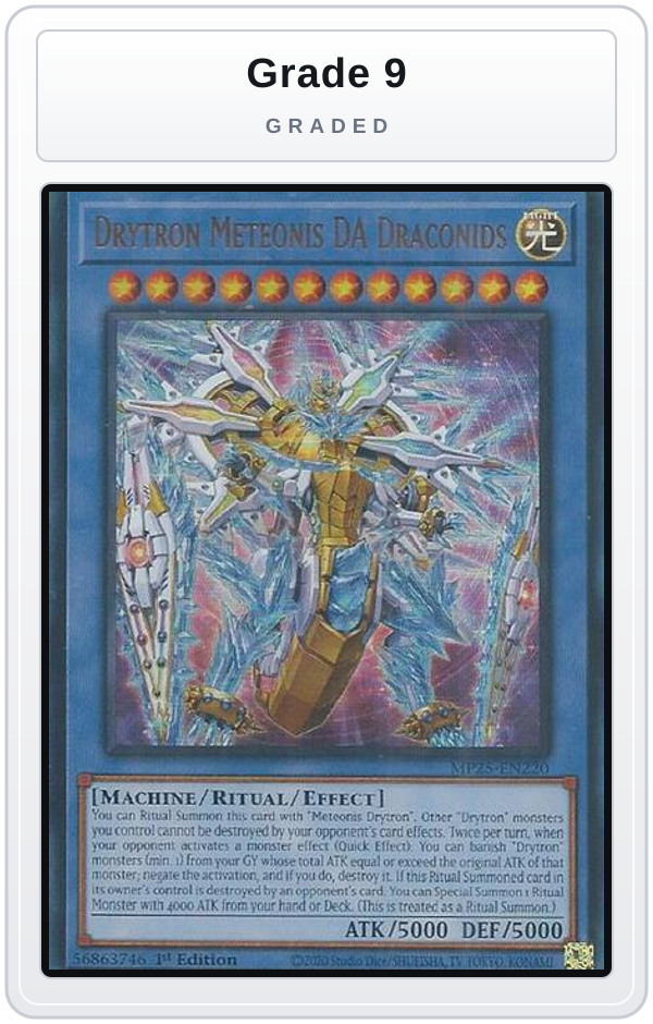 Graded - Drytron Meteonis DA Draconids — Grade 9 graded overlay