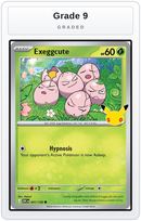 Graded - Exeggcute — Grade 9 graded overlay
