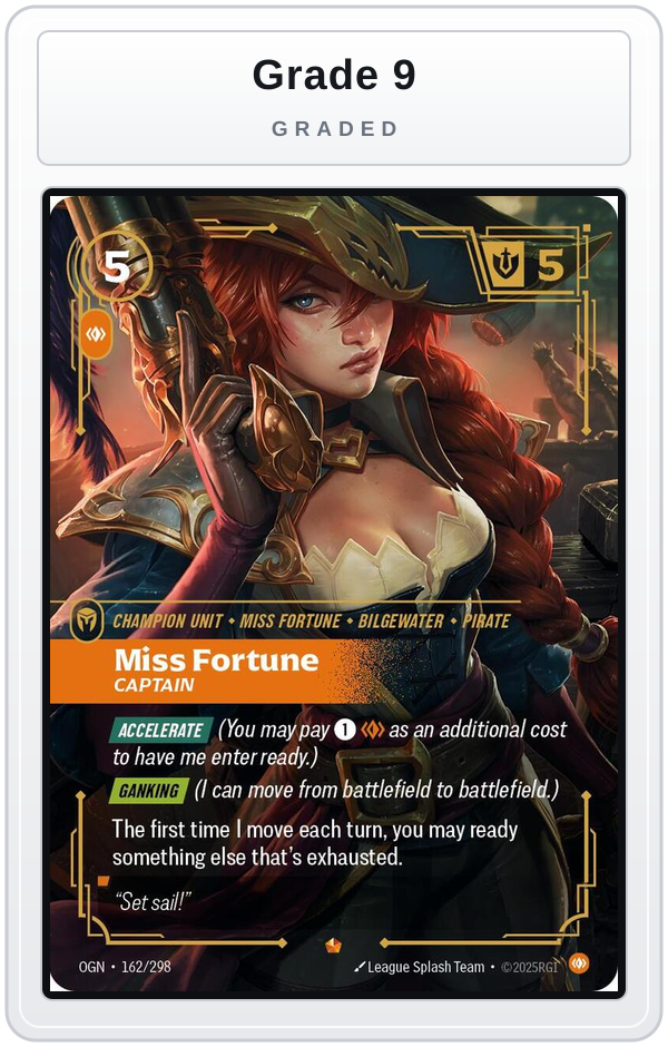 Graded - Miss Fortune, Captain — Grade 9 graded overlay