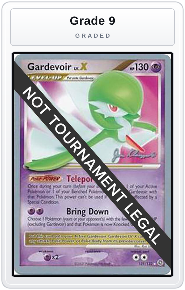 Graded - Gardevoir LV.X - 2008 (Jason Klaczynski) — Grade 9 graded overlay