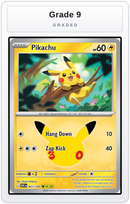 Graded - Pikachu - 041/128 — Grade 9 graded overlay