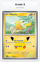 Graded - Pikachu - 046/128 — Grade 9 graded overlay