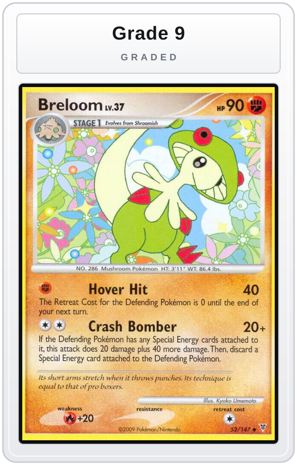 Graded - Breloom — Grade 9 graded overlay