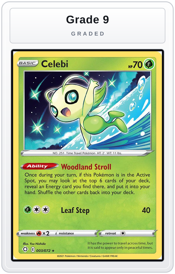 Graded - Celebi — Grade 9 graded overlay