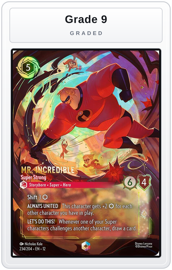 Graded - Mr. Incredible - Super Strong (Enchanted) — Grade 9 graded overlay