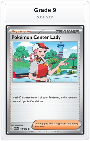Graded - Pokemon Center Lady — Grade 9 graded overlay