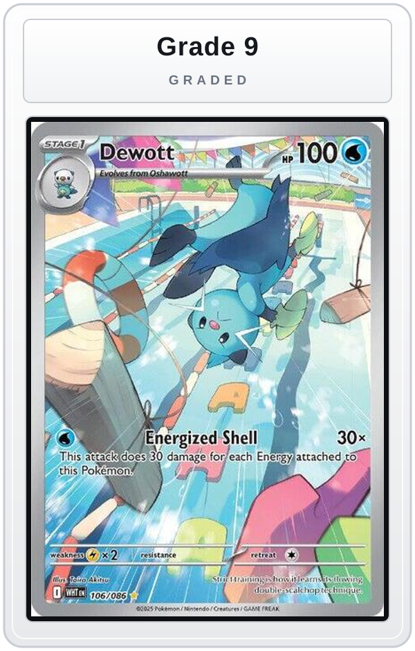 Graded - Dewott - 106/086 — Grade 9 graded overlay