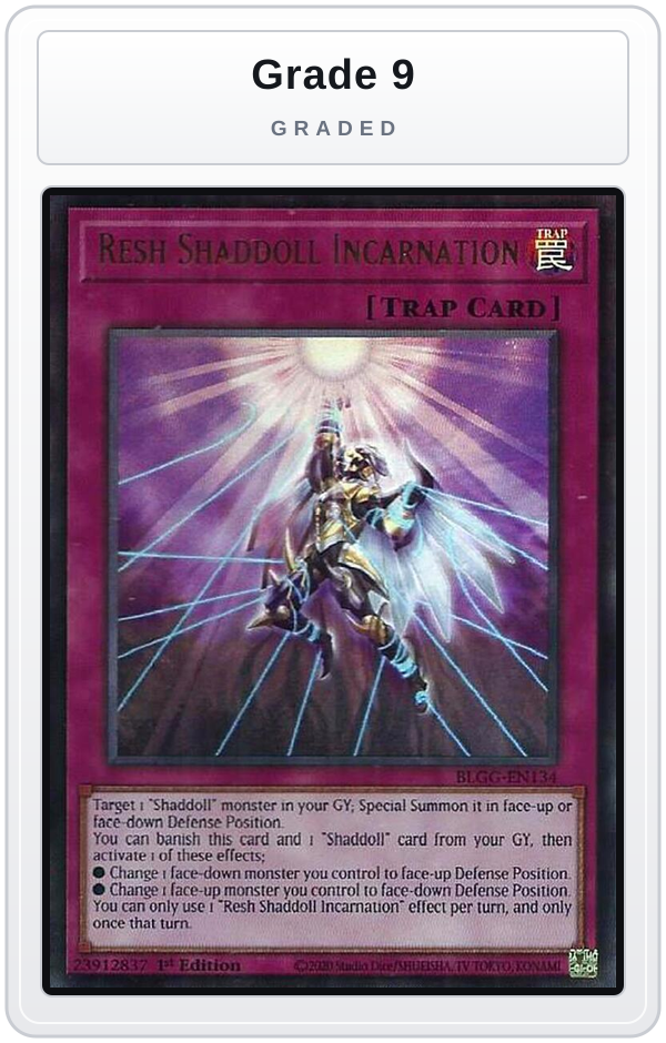 Graded - Resh Shaddoll Incarnation — Grade 9 graded overlay