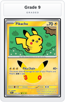 Graded - Pikachu - 034/128 — Grade 9 graded overlay