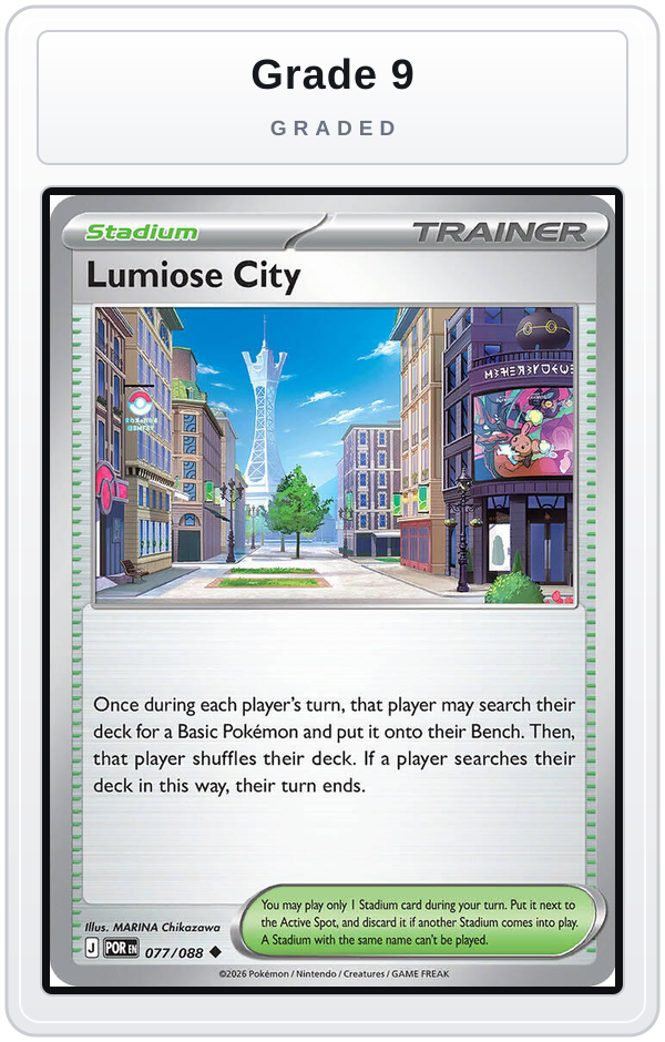 Graded - Lumiose City - 077/088 — Grade 9 graded overlay