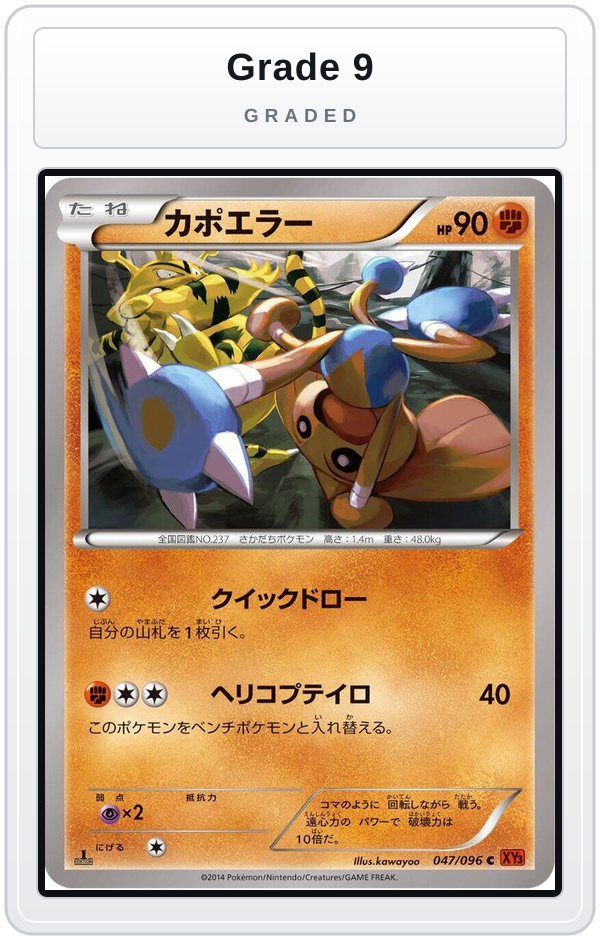Graded - Hitmontop — Grade 9 graded overlay