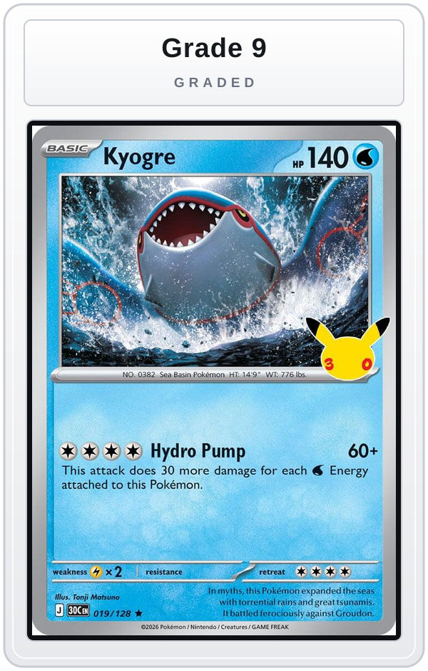 Graded - Kyogre — Grade 9 graded overlay