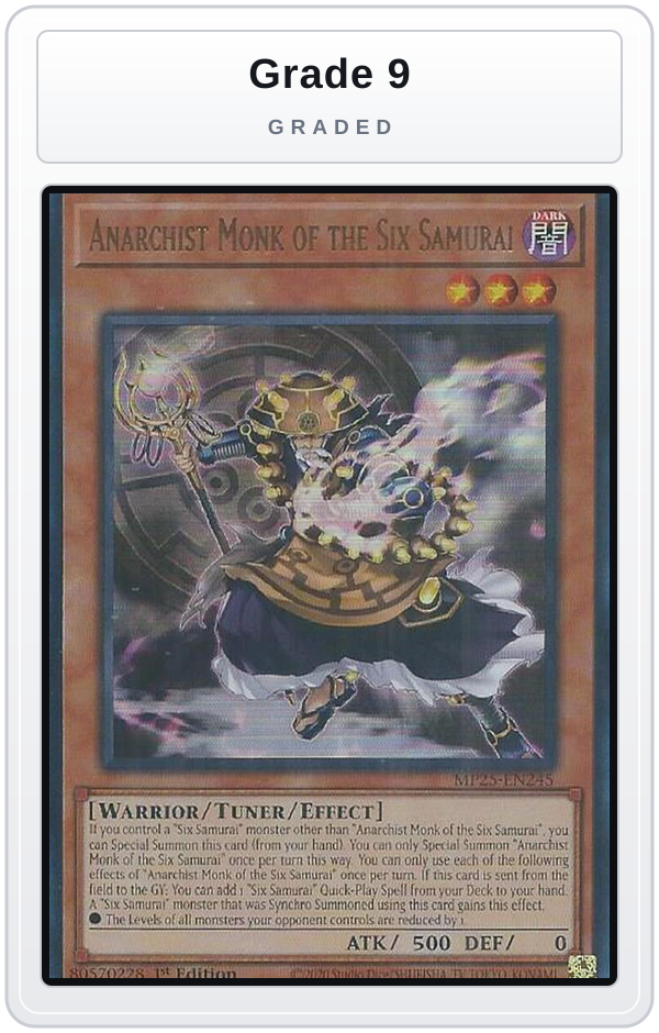 Graded - Anarchist Monk of the Six Samurai — Grade 9 graded overlay