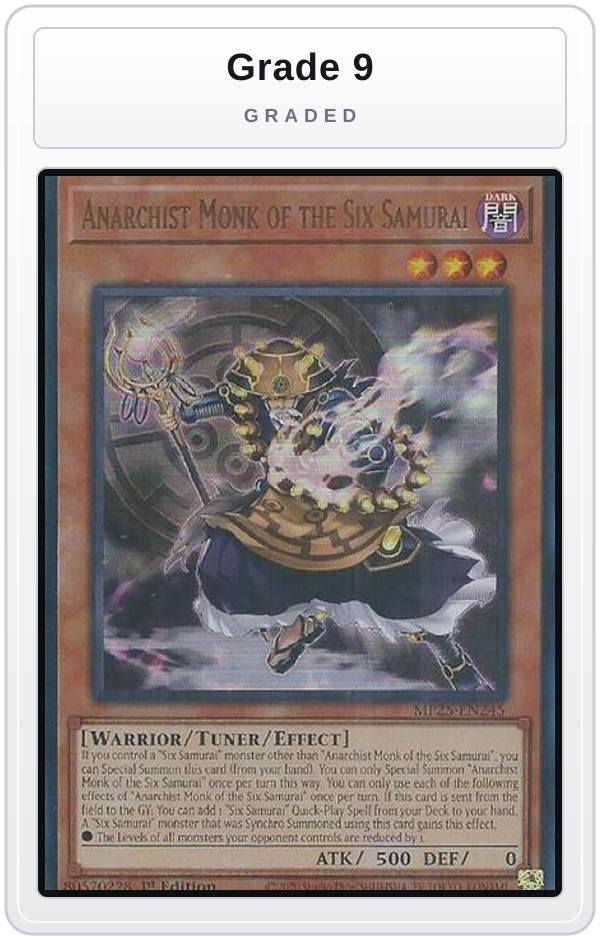 Graded - Anarchist Monk of the Six Samurai — Grade 9 graded overlay