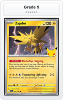 Graded - Zapdos - 055/128 — Grade 9 graded overlay