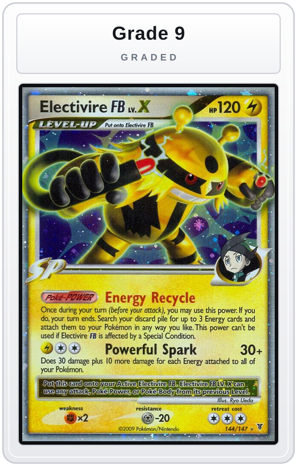 Graded - Electivire FB Lv.X — Grade 9 graded overlay
