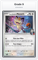 Graded - Team Rocket's Meowth — Grade 9 graded overlay