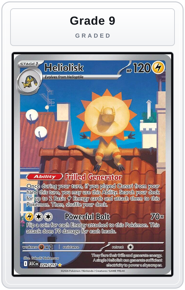 Graded - Heliolisk - 229/217 — Grade 9 graded overlay