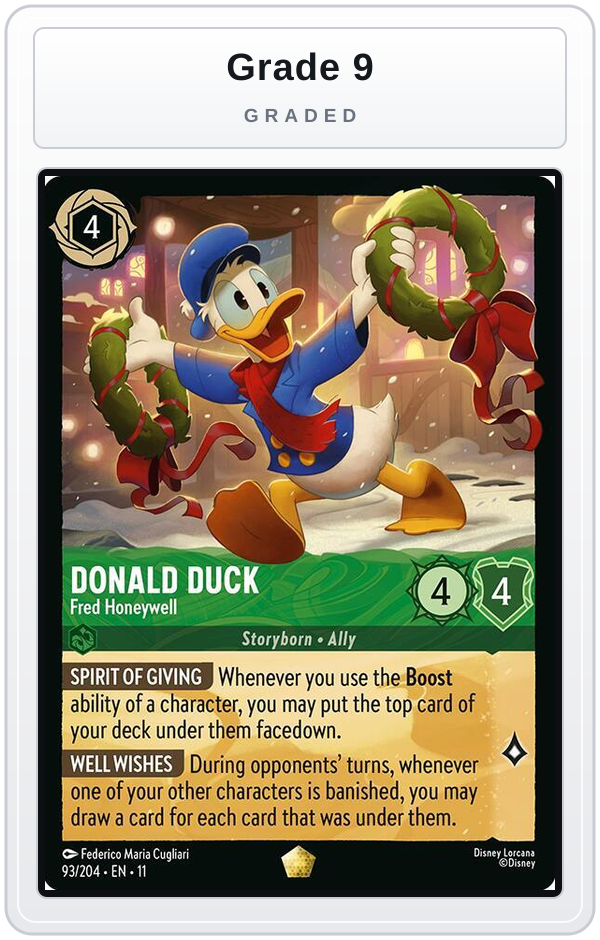Graded - Donald Duck - Fred Honeywell — Grade 9 graded overlay