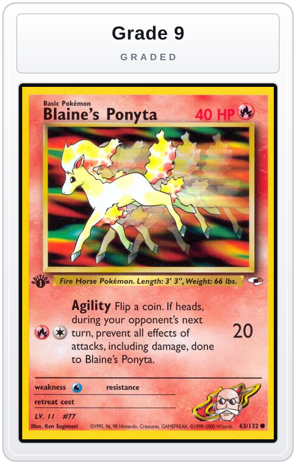 Graded - Blaine's Ponyta — Grade 9 graded overlay