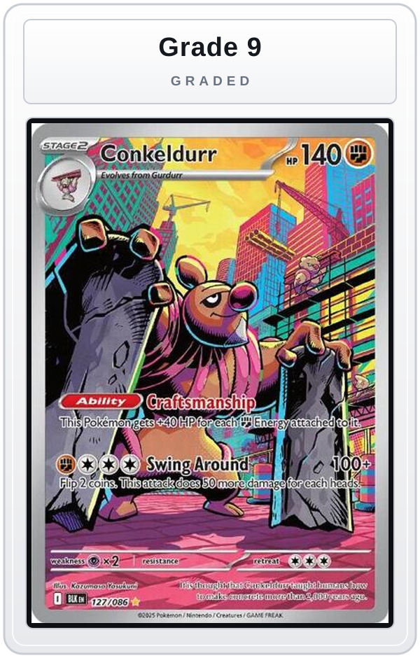 Graded - Conkeldurr - 127/086 — Grade 9 graded overlay