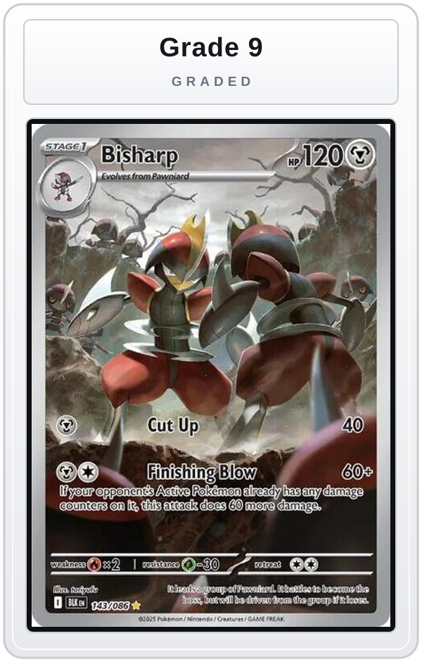 Graded - Bisharp - 143/086 — Grade 9 graded overlay