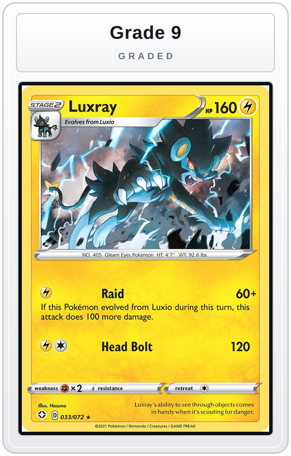 Graded - Luxray — Grade 9 graded overlay