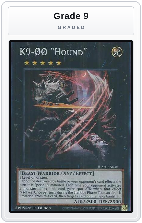 Graded - K9-00 "Hound" (Super Rare) — Grade 9 graded overlay
