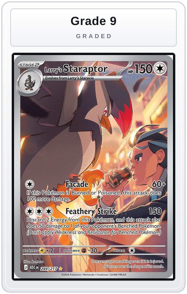 Graded - Larry's Staraptor - 249/217 — Grade 9 graded overlay