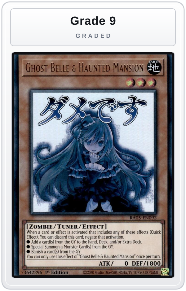 Graded - Ghost Belle & Haunted Mansion — Grade 9 graded overlay