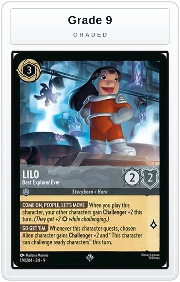 Graded - Lilo - Best Explorer Ever — Grade 9 graded overlay