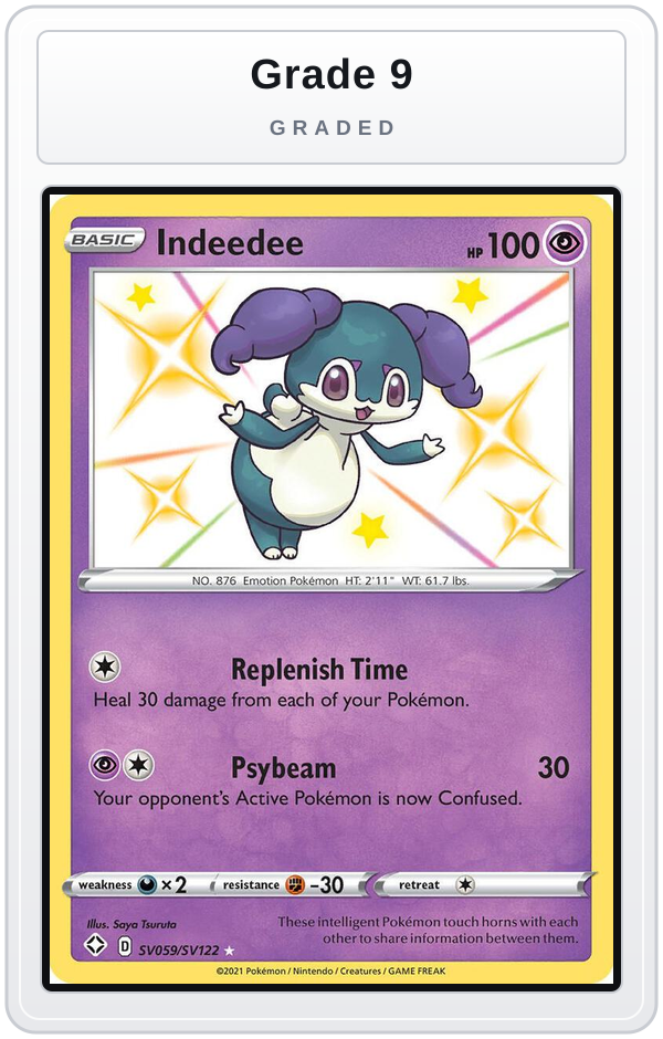 Graded - Indeedee — Grade 9 graded overlay