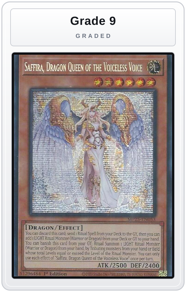 Graded - Saffira, Dragon Queen of the Voiceless Voice — Grade 9 graded overlay