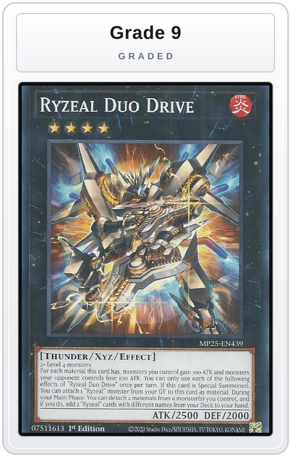 Graded - Ryzeal Duo Drive — Grade 9 graded overlay